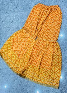 Orange 3 Piece Sharara Set