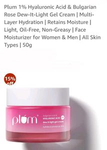 PLUM Hyaluronic Acid 1% Bulgarian Rose Gel Cream
