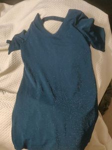 Teal Sparkle Party Dress