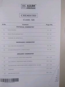 Allen Class XII Textbooks - Physics, Chem, Math