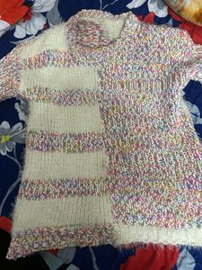 Colorful Knit Pullover Sweater