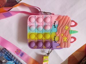 Unicorn Pop it Sling Bag For Kids