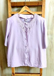 Embroidered Lavender Top Size-42-44