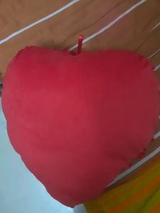 Heart Shaped Pillow With Roses