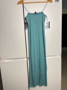 Blue Maxi Slip Dress