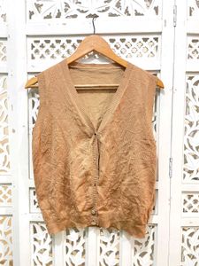 Tan Knit Vest C