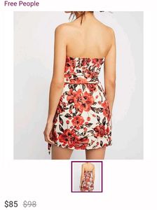 Floral Strapless Mini Dress