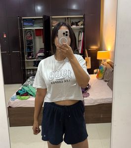 White Crop Tshirt - Small size