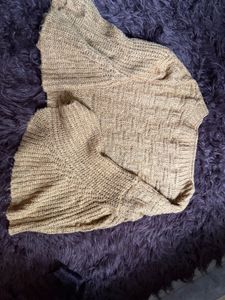 Cozy Knit Sweater Flared Sleeves
