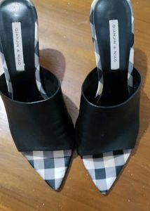 Qianjin &amp; Niao Plaid Heels