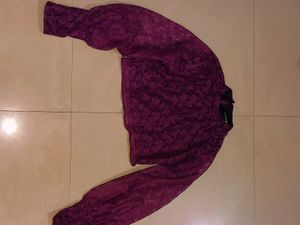 Burgundy Lace Blouse