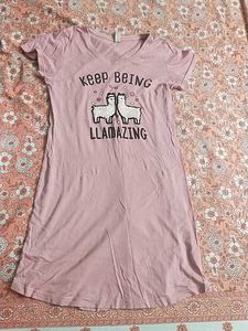 Cute Pink Nightdress For Girls