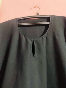 Black Abaya with Purple Detail