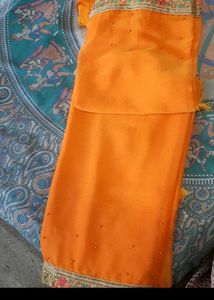New Mustard Heavy Work Saree