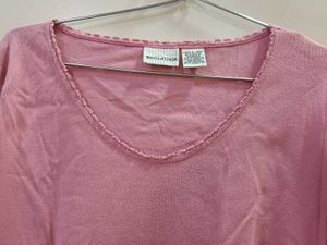 Cute Pink Daisy Duck Hand Painted  Long Sleeve Top