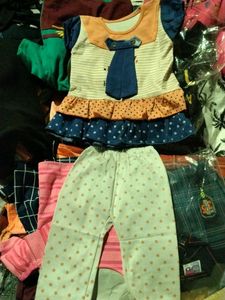 Girls Kids New Baby Outfit with Tie Detail