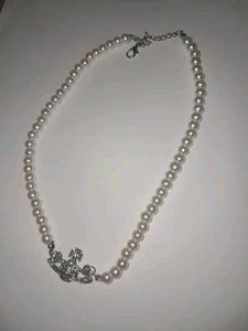 Pearl &amp; Orb Pendant Necklace