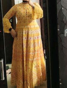 full length flared ethnic dress