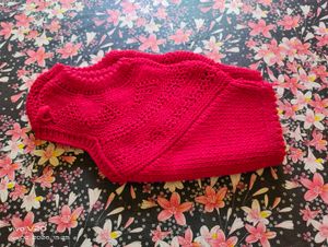 Hand-Knitted Red Balaclava