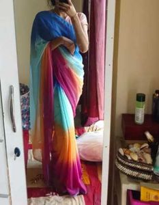 Rainbow Ombre Saree