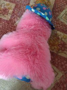 Pink Polka Dot Teddy Bear - &#34;With Love&#34;