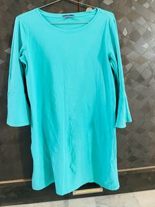 Bell sleeves cyan Tunic - Shirt Dress