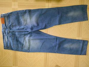 Shein Full Length Mid Wash Fixed Waist Knee Slit J