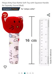 Kitty Face Rattle Toy With Squeeze Handle