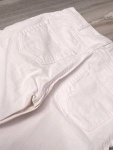 Zara White Denim Shorts
