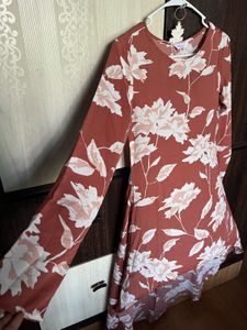 Floral Print High-Low Dress
