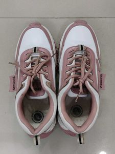 Pink & White Fashion Sneakers