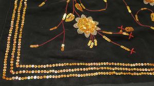 styled black saree with blouse party&#39; wear