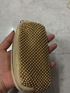 Vintage Beaded Gold Wristlet