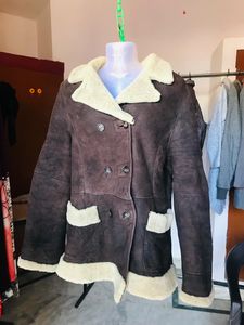 Camel 🐪 Leather Jacket with furr