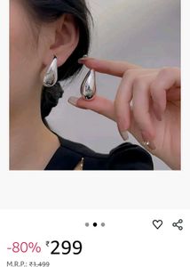 Luna Tear Drop Silver Statement Earrings🤍