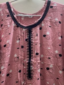 Pink Printed Kurta