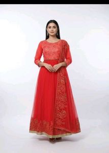 Elegant Red Ethnic Gown