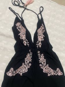 Thread work Jumpsuit