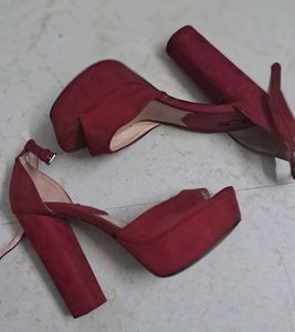 Red Platform Heels