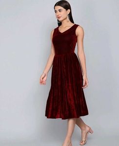 Beautiful Trendy Style Dress Velvet