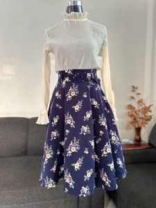 Vintage Style Midi  Skirt