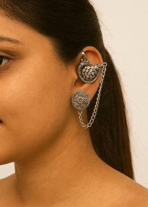 Elegant Silver-Toned Dangle Earrings