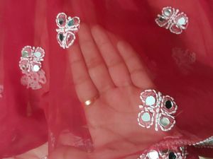 Red Mirror Kurti Festive Wear