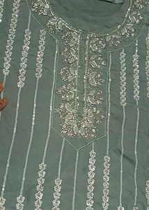 Pakistani Kashidakari Work Kurta Pent Duppata Set
