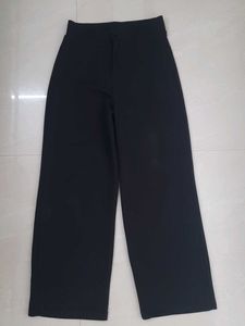 Wide Leg Black Trousers