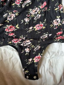 Vintage Floral Off Shoulder Bodysuit