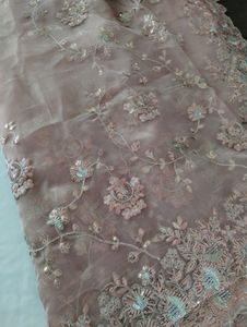 Embroidered Organza Saree
