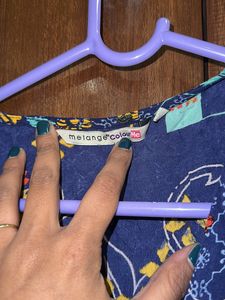 Navy Blue With Patterned Pocket Jumpsuit