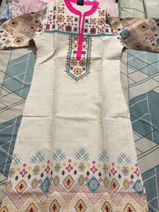 Cream And Black Kurtas