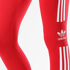 Adidas 3 Stripe Red Leggings